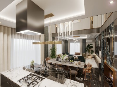 Alanya Alya 1 Sitesinde  Satılık  Lüks Villa