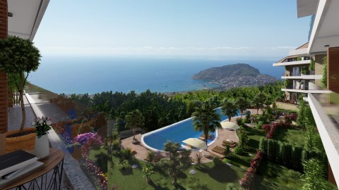 Alanya Forest Gate  'de Satılık  Lüks 1+1 Daire