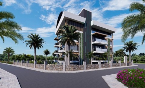 Alanya Oba 'da  1+1 Yeni Satılık Daire