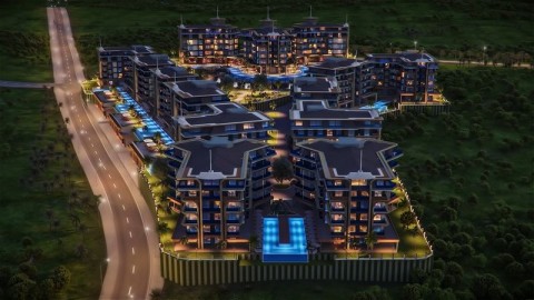 Alanya Kestel mah Satılık 1+1 Havuzlu Yeni Daire