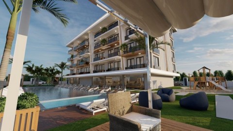 Alanya Green Sıde  Residence'de Satılık  Lüks 1+1 Daire