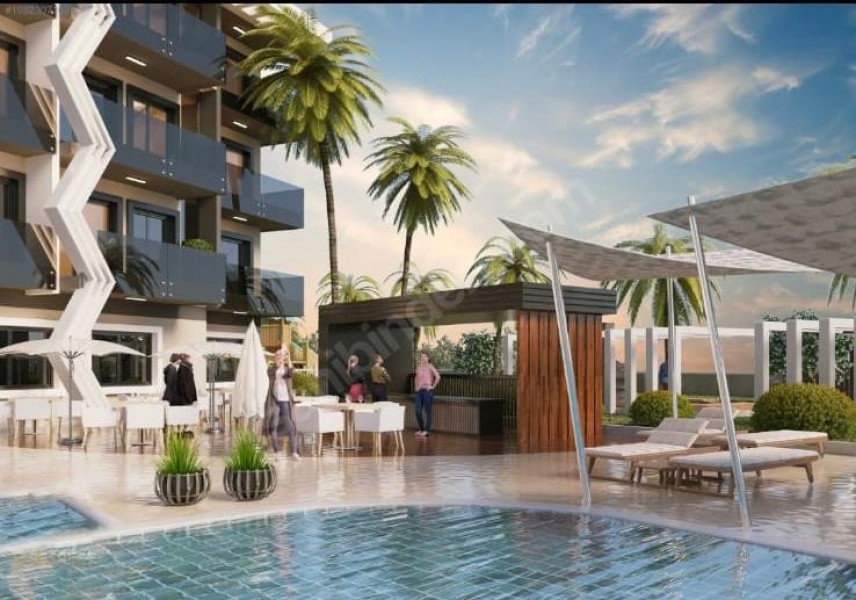 Alanya Kıngdom Towers  Sitesin'de Satılık  Lüks 1+1 Daire