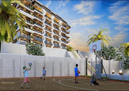 Alanya Kıngdom Towers  Sitesin'de Satılık  Lüks 1+1 Daire