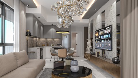 Alanya Elite 9  Yeni Lüks Satılık 1+1 Daire